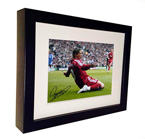 Signed Fernando Torres Liverpool Autographed Photo Photograph Picture Frame