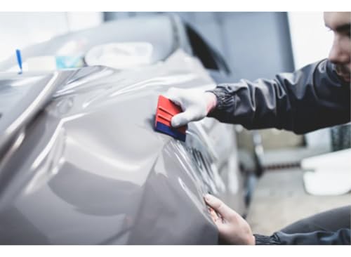 Image of Gloss Silver Metallic Vinyl Car Wrap Paint Replacement Film Roll with Nano Air Release Technology, Stretchable & Waterproof. (24 x 100 inch, Silver Glossy Metallic)