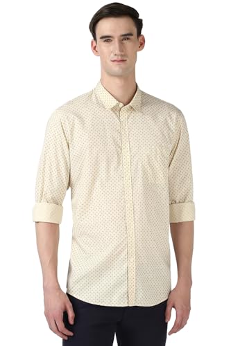 Image of Peter England Men Cotton Printed Slim Fit Shirt