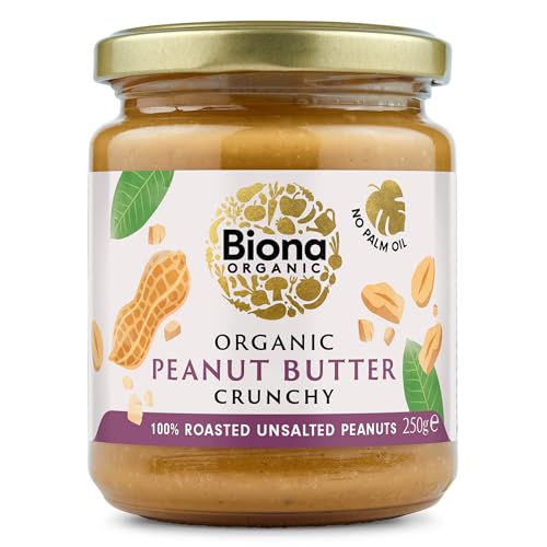 Biona Peanut Butter Crunchy No Salt Organic 250g
