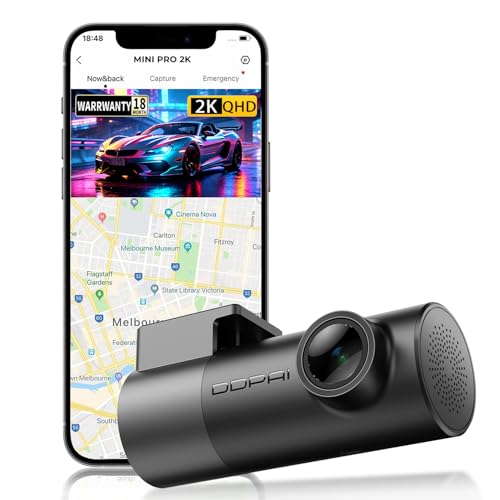 Image of DDPAI 2K QHD Dash Cam for Car [2026 Edition], with 1440p Camera | Emergency Accident Lock | Wi-Fi & App Control | Super Night Vision | 140 Wide Angle | G-Sensor | Built-in Capacitor, Mic