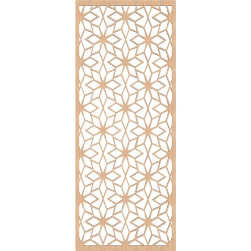 Image of 15 3 /8 inchW x 39 3 /8 inchH x 3 /8 inchT Lake Decorative Fretwork Wood Wall Panels, Hickory