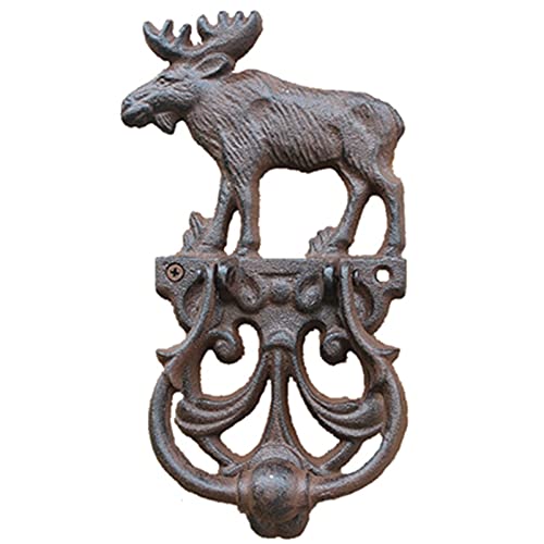 MMQGQ Battente per Porta in Ghisa in Stile Europeo, Accessori per Porta Anteriore in Legno Creativo, Maniglia della Porta del Cortile retrò