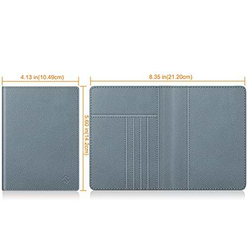 Image of FINTIE Passport Holder, Slim Travel Wallet RFID Blocking Card Case Cover Passport Cover Protector Essentials with Credit Card Slots for Women /Men | Slim