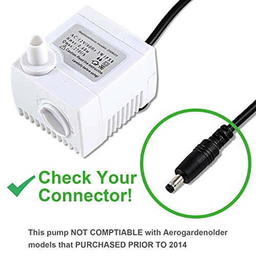 Image of 200623 Aero-Garden Pump with 10 Filters | Ultra Quiet Hydroponics Growing System Pump Fit for Harvest Elite, Bounty, Farm, Extra, Ultra