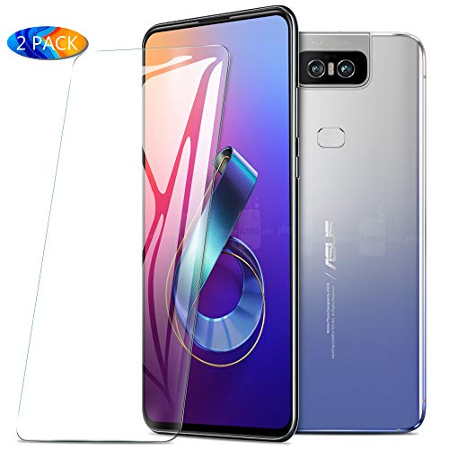 Preisvergleich Produktbild IVSO Displayschutzfolie für Asus Zenfone6 ZS630KL, blasenfrei, gehärtetes Glas, Displayschutzfolie für Asus Zenfone6 ZS630KL, 2 Stück