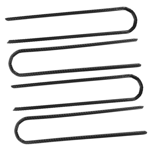 Toddmomy 4pcs Heavy Duty U Shape Ground Stakes Steel Tent Pegs for Secure Outdoor Anchoring for Fencing Landscaping and Camping Activities Weather Resistant Design