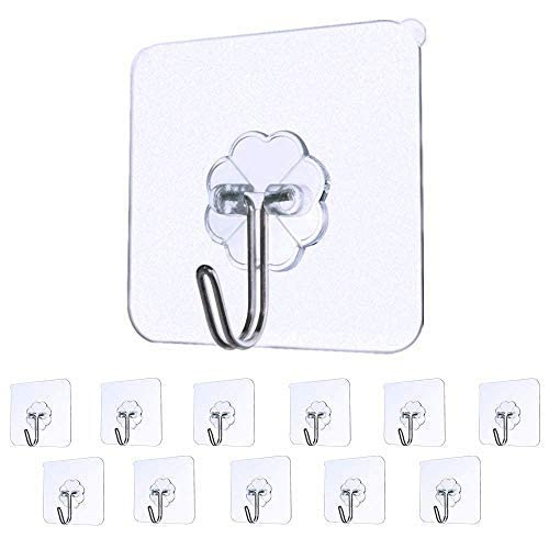 Karrong Haken, Klebehaken für Küche, Badezimmer, 12 Stück Cover