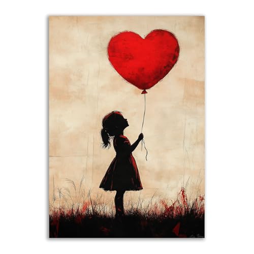 Peinture sur toile vintage pour salon et bureau : art mural portrait femme orange 70x100
