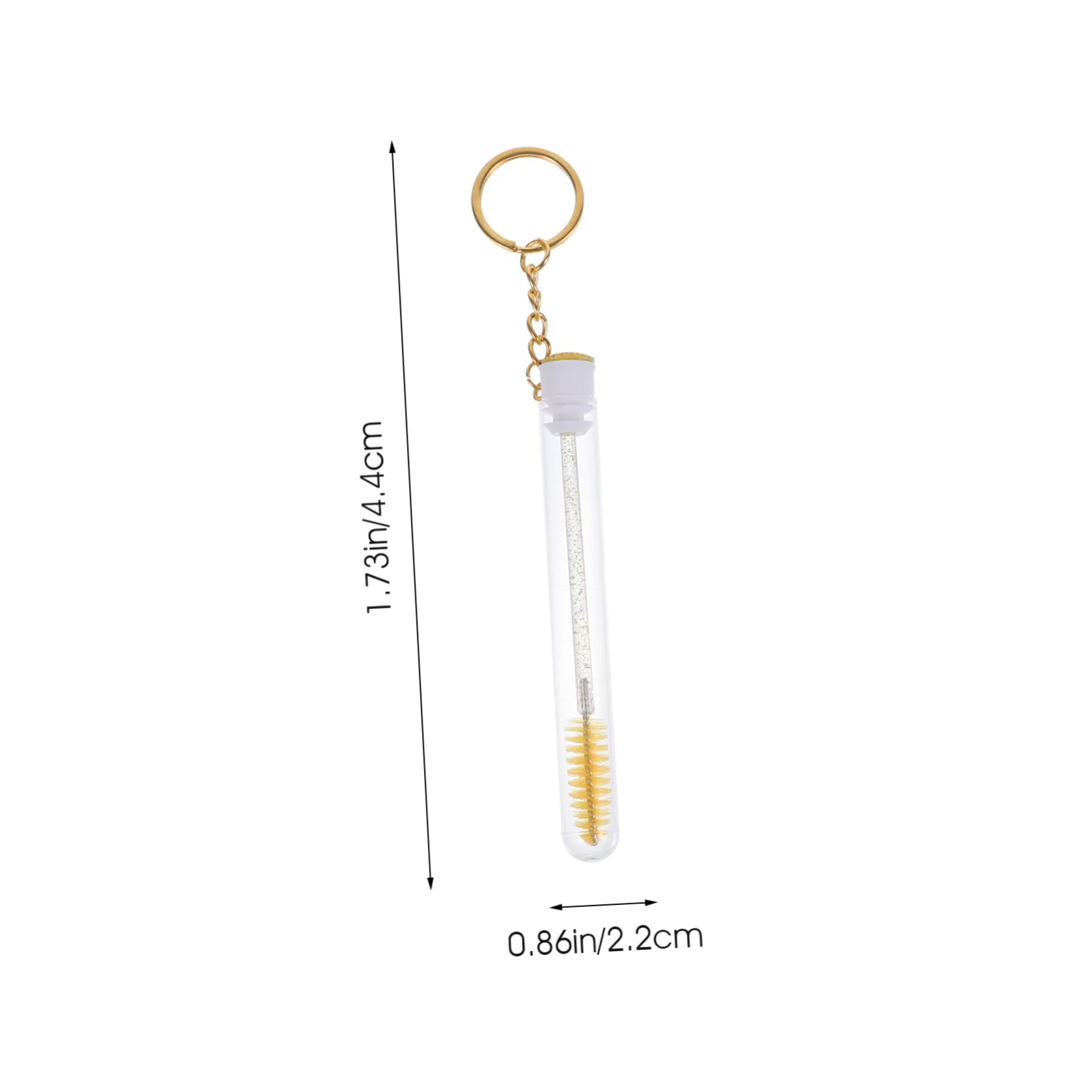 HAKIDZEL Luxury Eyelash Brush Tube Keychain Wispy Lashes Kit for Women 10pcs Lash Brush Set