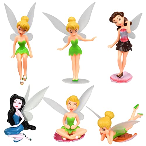 N//C Hadas de Flores Figuras 6 Piezas Figuras Miniaturas de Hadas Hada de Las Flores Cake...
