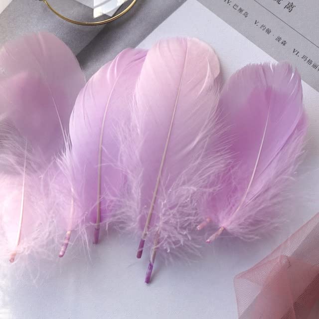 Obmwang 100 Natürliche Gänsefedern Schwarz – 8–12 Cm, Für DIY, Hochzeit, Deko