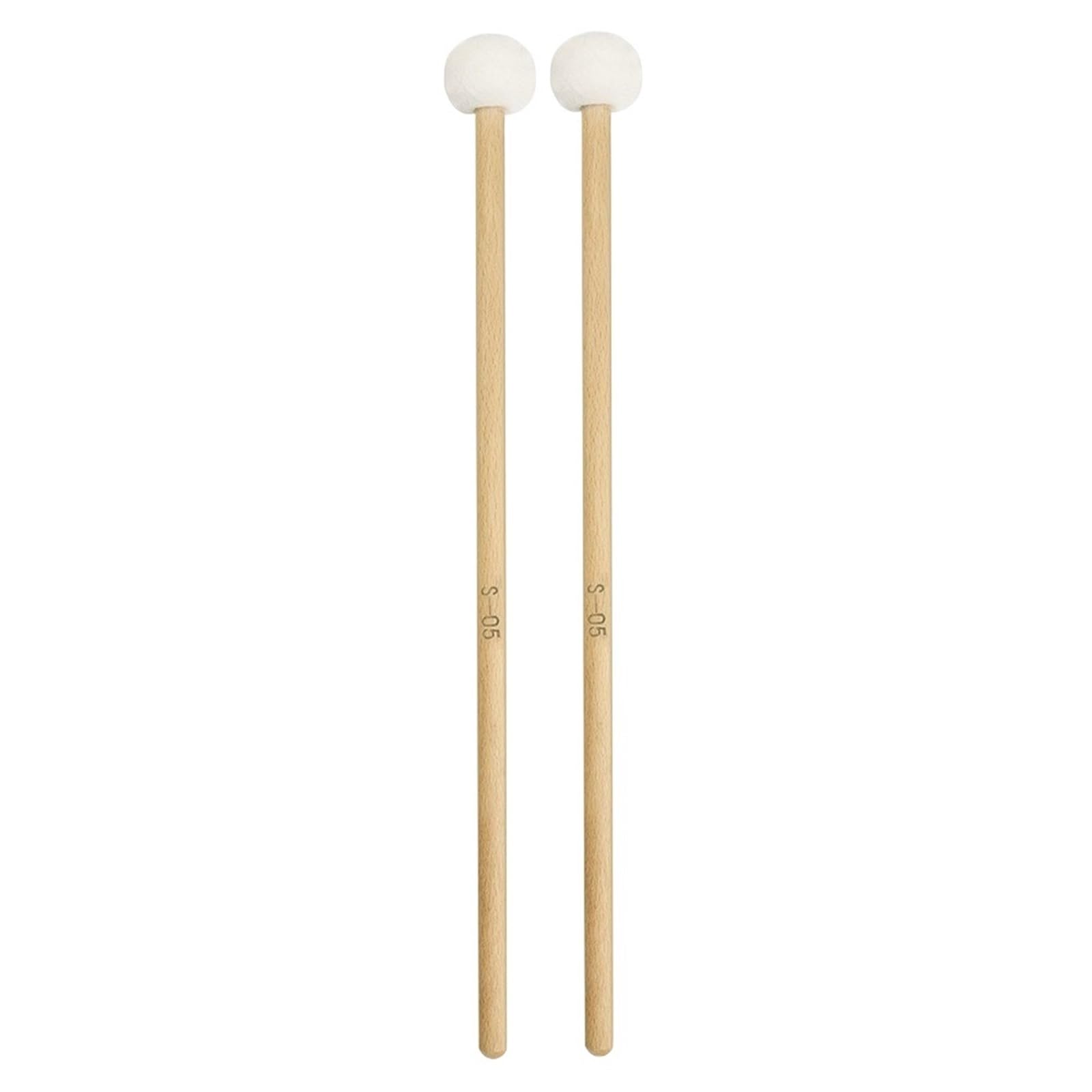 Trommelstöcke 1 Paar Filz Schlägel Drum Sticks Mit Holz Griff for Percussion Instrument Drum Sticks