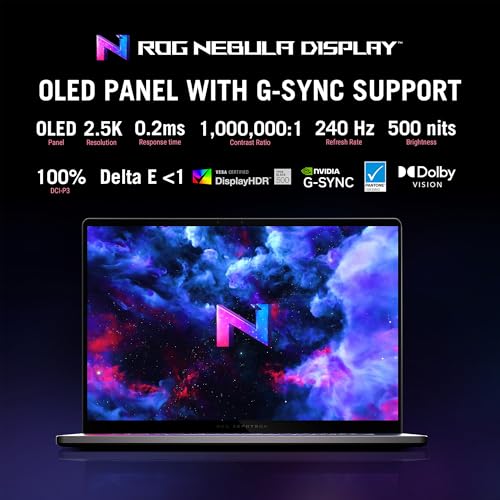MESH Computers ASUS ROG Zephyrus G16 GU605 16-inch 2.5K 240Hz OLED Gaming Laptop (Intel Core Ultra 9 285H, 32GB LPDDR5X RAM, 2TB SSD, NVIDIA GeForce RTX 5080 16GB GDDR7, Wi-Fi 7, Windows 11 Home) - Image 7