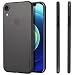 Produktbild memumi Hülle für iPhone XR 6.1", Mehrweg schlankes Extra Dünn Hardcase [0.3mm Halb Transparent] Anti-Fingerabdruck, FeinMatt Federleicht Schutzhülle kompatibel mit iPhone XR Case - Trans-Schwarz