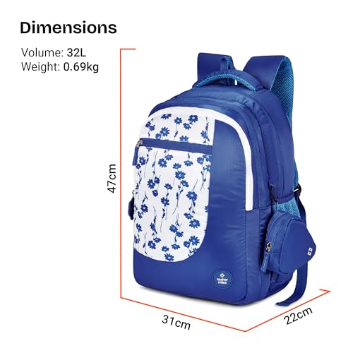 Image of Nasher Miles Polyester Backpack | Ideal for Preschool, Kindergarten, College, School, Office& Travel | Toddler, Girls, Boys, Men, Women