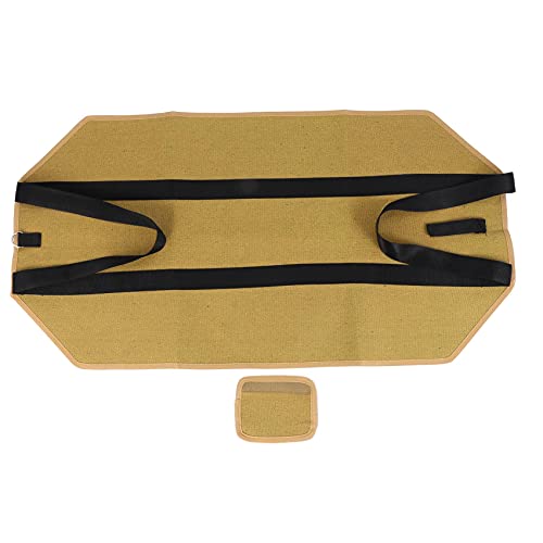 Giwnhvx Bolso grande de madera de lona titular del bolso de madera calefacción chimenea interior portador portador de leña para madera ciré exterior
