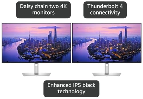 Image of Dell U2725QE UltraSharp 27 inch 4K UHD 3840x2160 120Hz IPS Black Thunderbolt Hub Dual Monitor Bundle