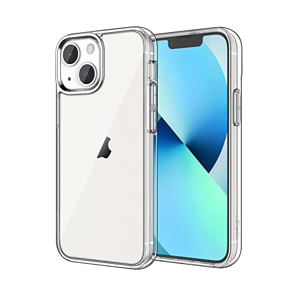 JETech Case for iPhone 13 6.1-Inch, Non-Yellowing Shockproof Phone Bumper Cover, Anti-Scratch Clear Back (Clear)