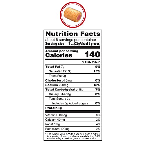 Combos Pepperoni Pizza Cracker Baked Snacks 6.3-Ounce Bag (Pack Of 12) #TOP5