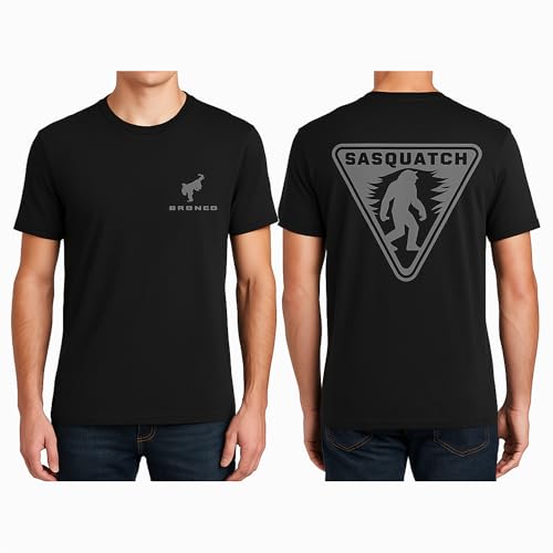Men’s Ford Bronco Sasquatch T-Shirt – Black | Official Graphic Tee | Soft 100% Cotton, Modern Fit | Licensed by Ford