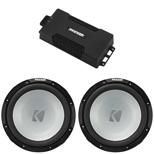 Kicker 48PXA6001 Weatherproof Powersport Mono Amp & (2) 12
