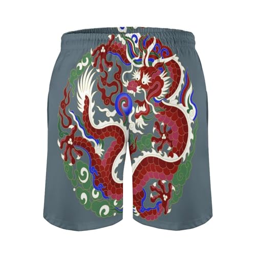 Short de bain homme dragon chinois UMENG confortable avec cordon de serrage - 6