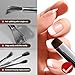 Acrylic Nail Brush for French Tips & Gel Polish Clean Up | Professional Dual-Use Brush with Wooden Handle for Acrylic/Polygel/Builder Gel | Nail Art Design Tool for Cleaning & Detailing (F18)
