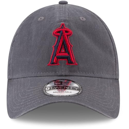 New Era Boné MLB Core Classic 9TWENTY grafite cor carvão ajustável tamanho único, Los Angeles Angels