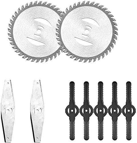 Brushcutter Cordless Grass Trimmer with 21V Lithium Battery And Charger, Electric Lawn Mower, Telescopic Handle, Light Lawn Scythe, Battery Pruner for Trimming Garden Lawn Bushes,Ersatzmesser