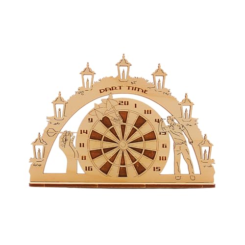 Mini Schwibbogen LED 16 Dekohelden24 Mini Holz Schwibbogen als Dartspielergeschenk,...