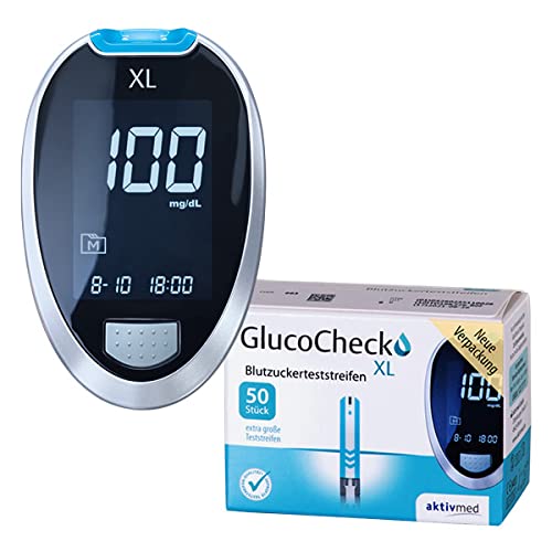 GlucoCheck XL Blood Glucose Monitor System mg/dl with 60 Blood Glucose