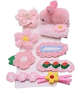 Petunny Cute Hair Clips for Girls,9Pcs Flower Baby Girl Snap Hair Barrettes Fully Lined Alligator...