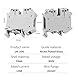 5pcs Gray UK35N DIN Rail Wire Terminal Blocks Screw Type,Wide Application for 600V 130A 1/0-12AWG Wire Connection,Electrical Distribution Box, Solar Power System, PLC Industrial Control Contact DIY