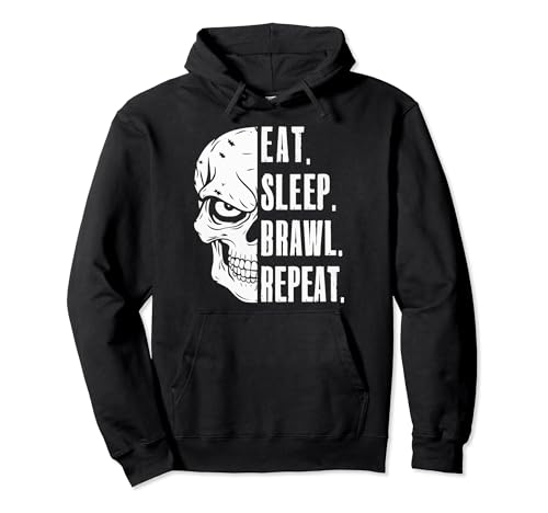 Comer Dormir Brawl Repetir Divertido Video Gamer Gaming Sudadera con Capucha