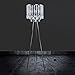 Hsyile Lighting KU300168 Unique Romance Crystal Tripod Floor Lamp Black Suitable for Bedroom,Living Room,Coffee Shop,4 Lights