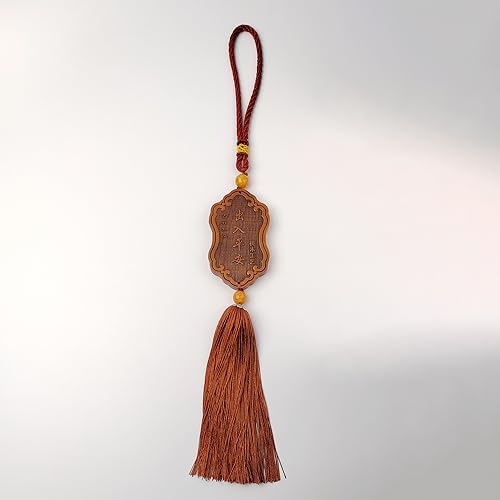 Estatua tallada a mano de Guan Yin en madera de durazno miniatura 5