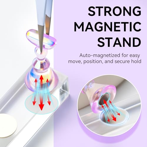 Image of Makartt Nail Stand for Press On: Nails Display Holo Purple & Pink