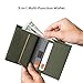 ALPAKA Ark Bifold Coin Wallet Mens Minimalist RFID Blocking Front Pocket Wallet with Magnetic Coin Pouch - Holds 5 Cards Plus Cash - Green Axogrid 210D