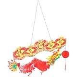Décoration de dragon en papier pour le nouvel an chinois : cette lanterne dragon chinoise se suspend facilement aux murs, fenêtres, plafonds, portes et autres surfaces, idéale pour la décoration intérieure. pendentif suspendu pour l'année du dragon