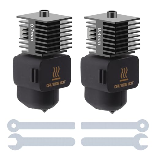Image of 2PCS A1 Mini /A1 Hotend, A1 Mini /A1 Print Head Kit High-Temperature 0.2mm /0.4mm Hardened Steel Nozzle with Silicone Sock Compatible for Bambu Lab A1 /A1 Mini 3D Printer,