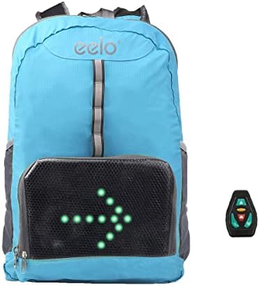 eelo Cyglo Safety Backpack For Cycling With Rear LED Signal Indicators. Reflective Rucksack with Flashing Direction Lights. Queen's Award Winner