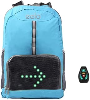 eelo Cyglo Safety Backpack For Cycling With Rear LED Signal Indicators. Reflective Rucksack with Flashing Direction Lights. Queen's Award Winner