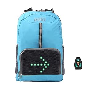 eelo Cyglo Safety Backpack For Cycling With Rear LED Signal Indicators. Reflective Rucksack with Flashing Direction…