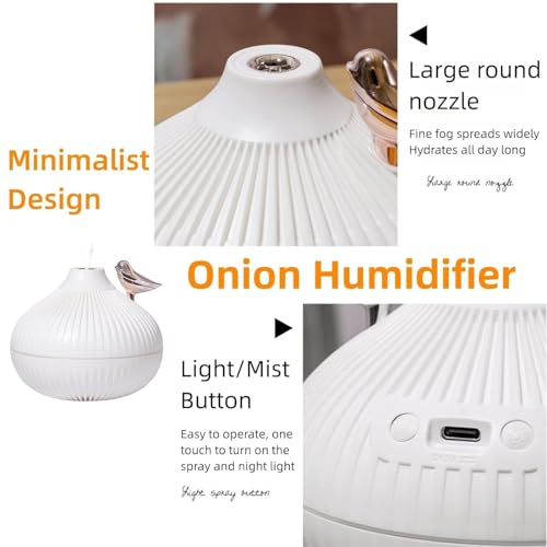 Image of 300ml Essential Oil Diffuser & Humidifier - Ultrasonic Cool Mist with Quiet Operation, LED Lights - Aromatherapy Air Freshener for Home, Office, Car(Colours May Vary) (Bird Aroma)