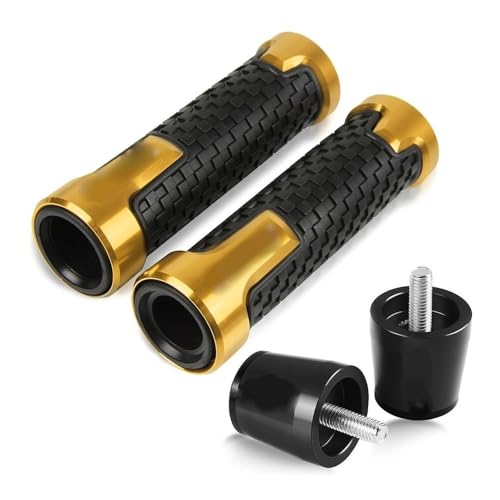 Empuñaduras de manillar aluminio 22mm oro elegantes para motos Kawasaki Ninja Z800 2