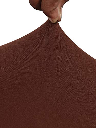 Image of Cortina Dining Chair Slipcovers | Protection Chair Covers | Plain, Removable, Washable | Universal Fit Super Soft Stretchy Polyester Spandex Fabric | Hotel, Marriage, Wedding | Pack of 6, Brown