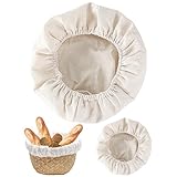 Hriymtd 2 Piezas Forro de Lino para Suministros de Horneado, Fermentación Bolsa Forro de Tela, Cesta de Tela para Hornear, Forro de Tela para Cesta de Pan, Panadero Lino para Hacer Aplicar