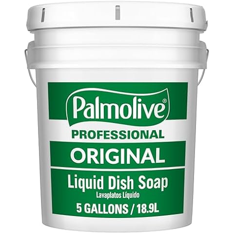 PALMOLIVE Professional Dishwashing Liquid, Dish Soap, Dish Liquid Soap, Phosphate Free, pH Balanced, Dishwasher Cleaner, 5 Gallon Bucket (Part Number: 204917), 10035110049172 Cover