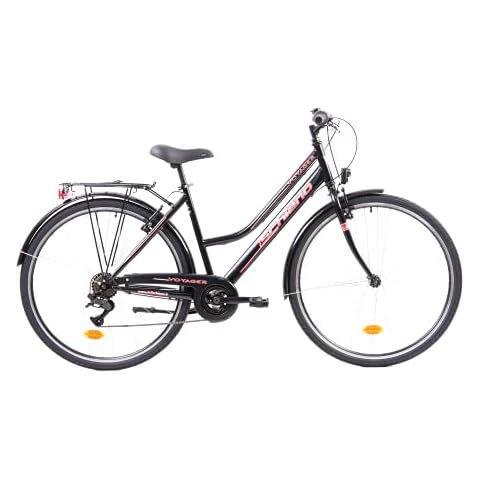 F.lli Schiano Voyager Bicicleta Trekking, Women's, Negro-Rojo, 28'' Cover